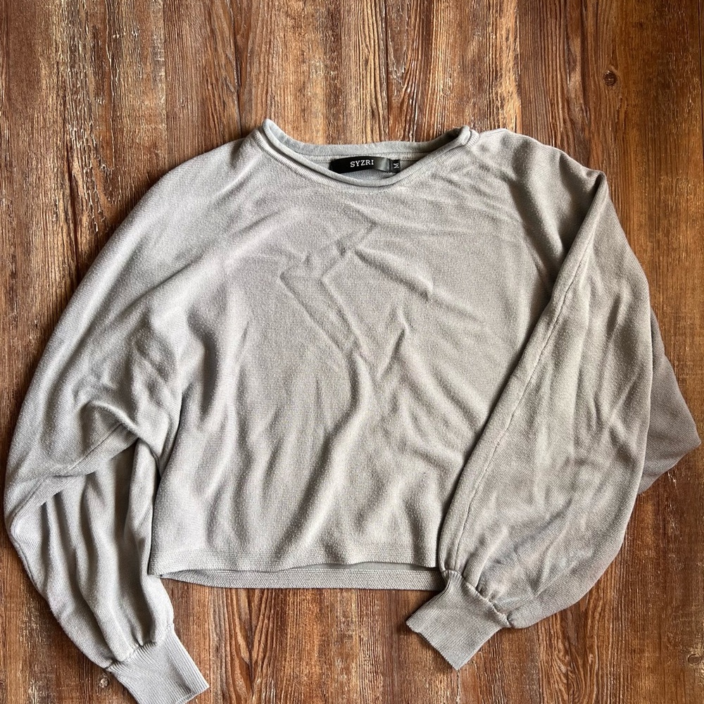 Stylish Gray Long Sleeve Top